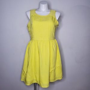 C Wonder Yellow Sleeveless Dress Lined Casual XL